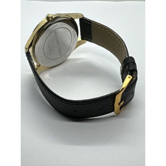 Michael Kors Blake MK3226 Women's Black Leather Analog Dial Quartz Watch JNA811 - Picture 8 of 11